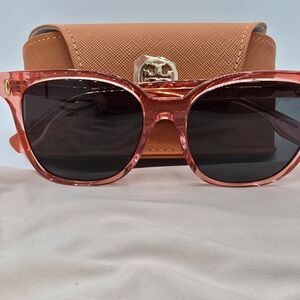 Tory Burch Pink Sunglasses with Case & Pouch